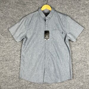 Molokai Surf Co. Men's Casual Button Down Shirt Large Gray NWT